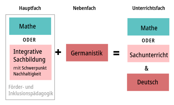Grafik Kombination Förder- und Inklusionspädagogik mit Germanistik
