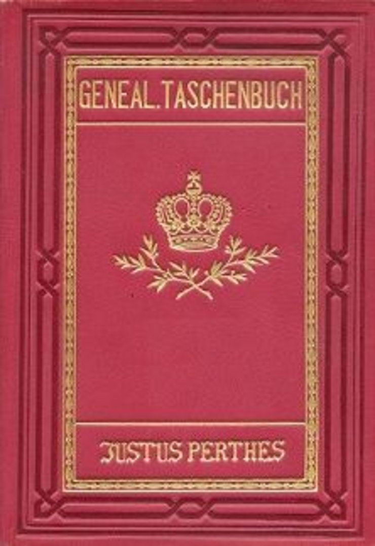 Gothaisches Genealogisches Taschenbuch, Einband, 1881, Sammlung Perthes Archiv 8° 1612 (1881)