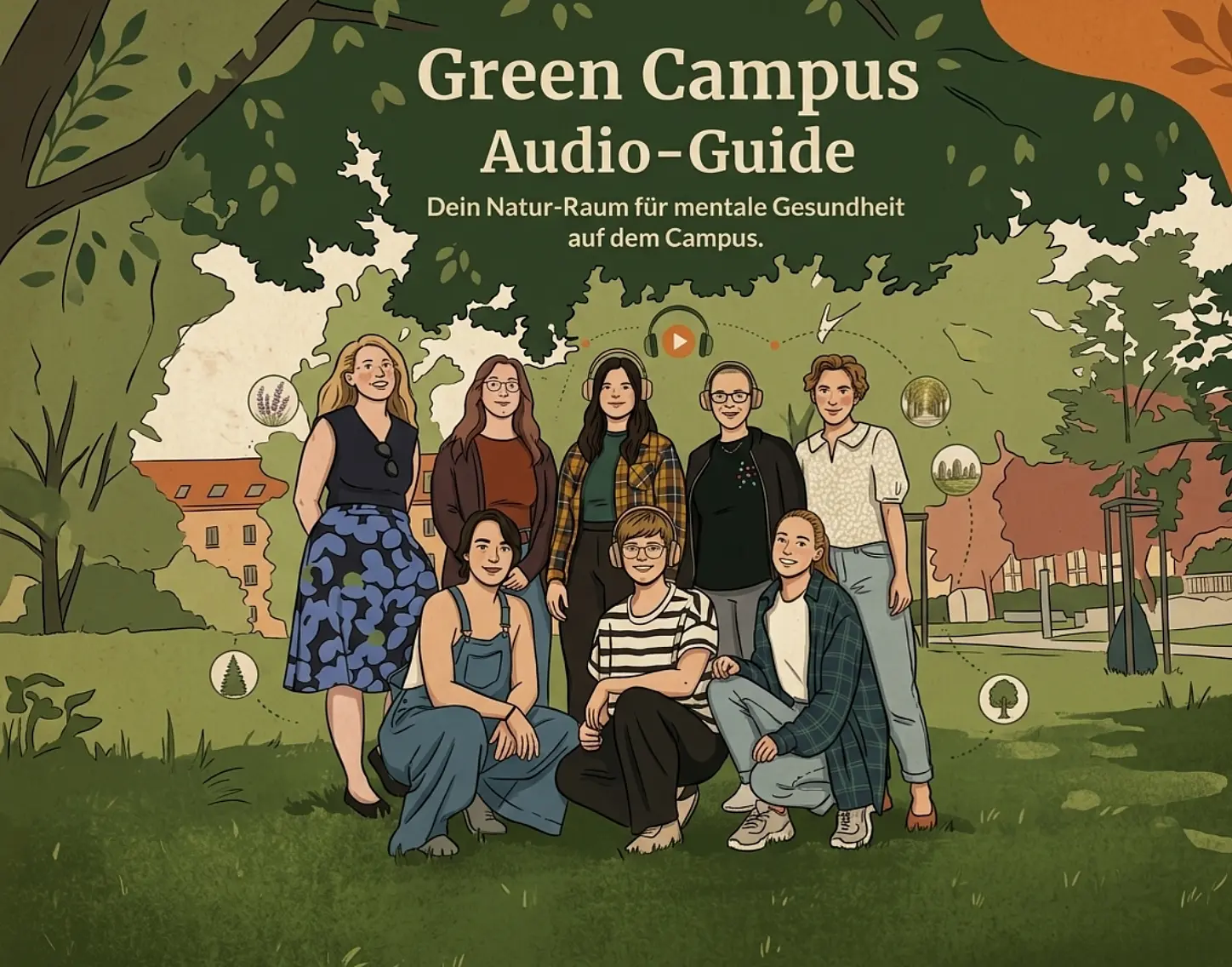 Illustrierte Darstellung der Studierendenprojektgruppe
