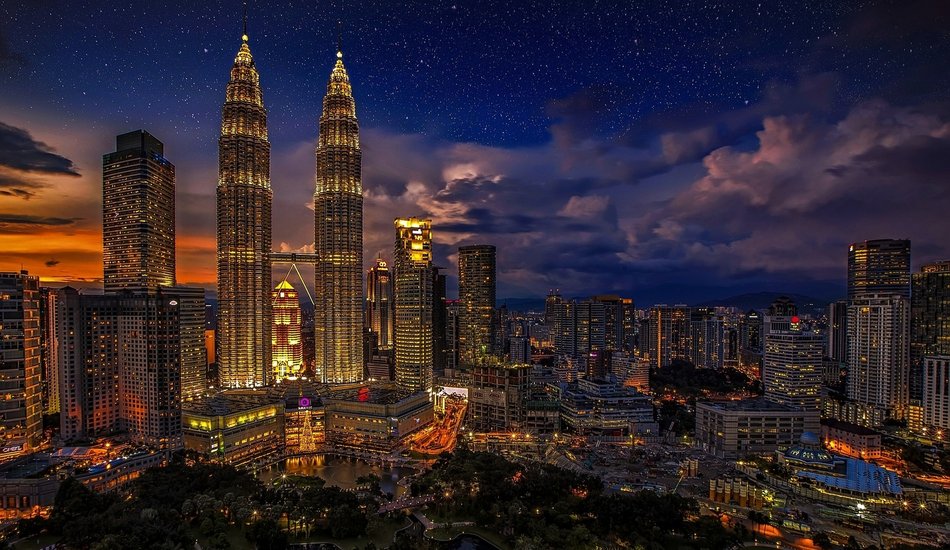 Kuala Lumpur bei Nacht 