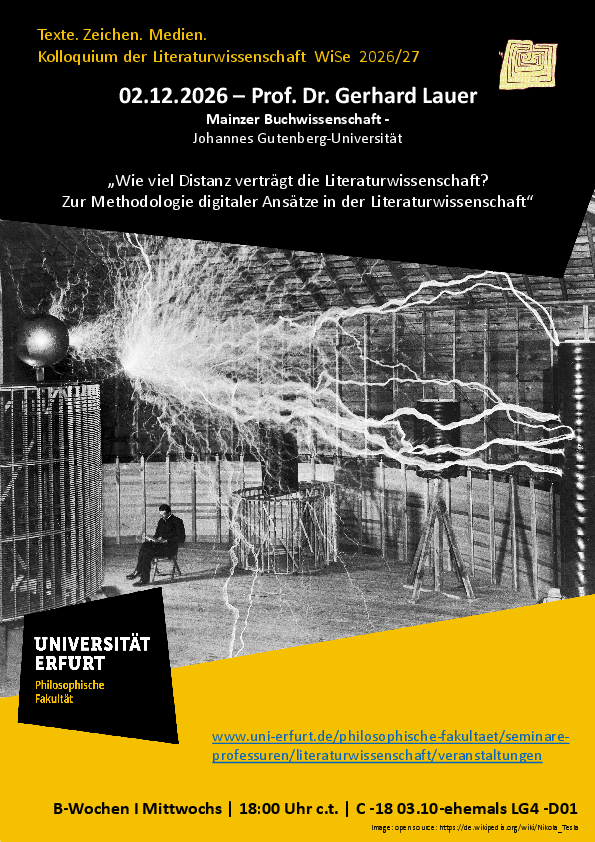 Plakat Gerhard Lauer TZM Kolloquium WS26_27