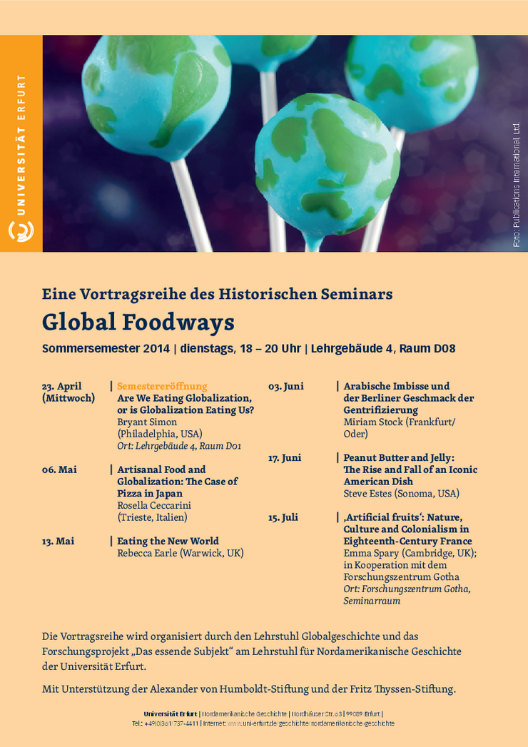 Plakat Vortragsreihe des Historischen Seminars im Sommersemester 2014