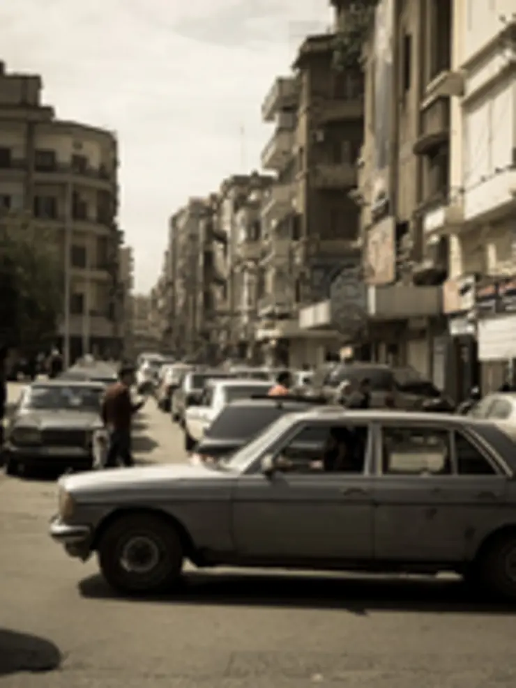 Der dichte Verkehr in Beirut 