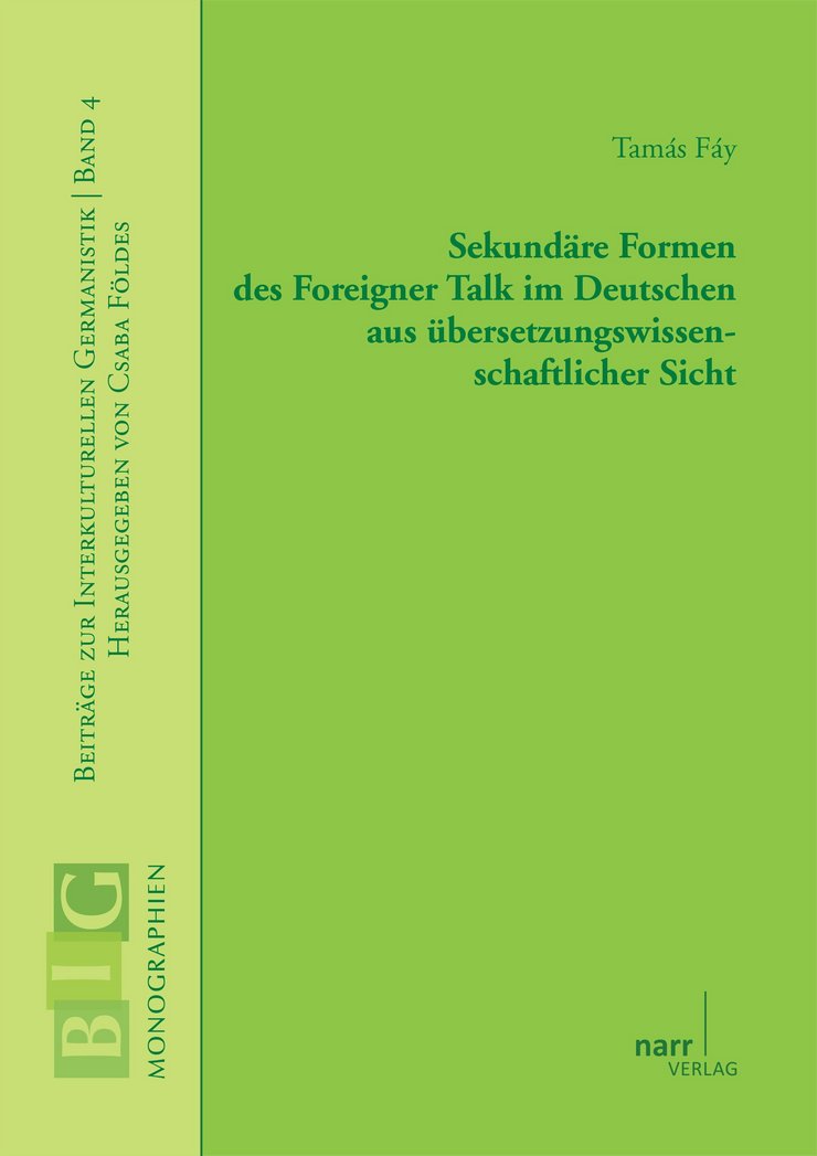 Cover "Beiträge zur Interkulturellen Germanistik, Band 4"