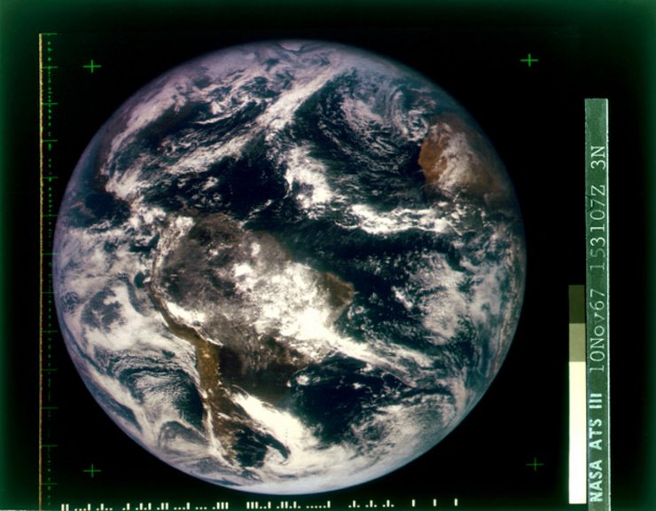 NASA-Bild der Erde, ATS-3, 1967