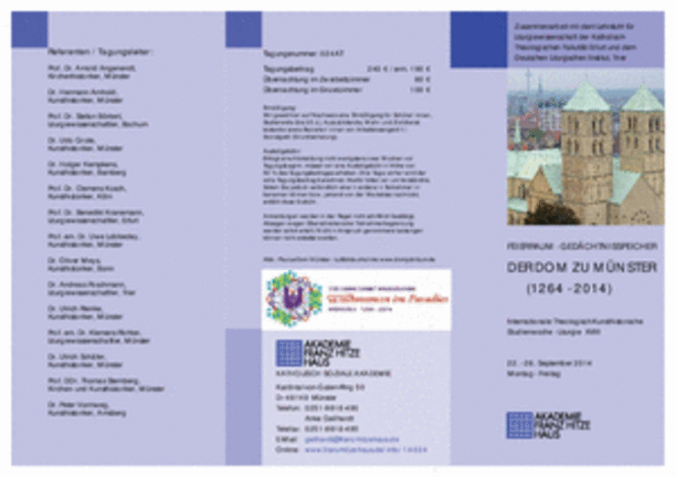 Einladung zur Internationalen Theologisch-Kunsthistorischen Studienwoc h e