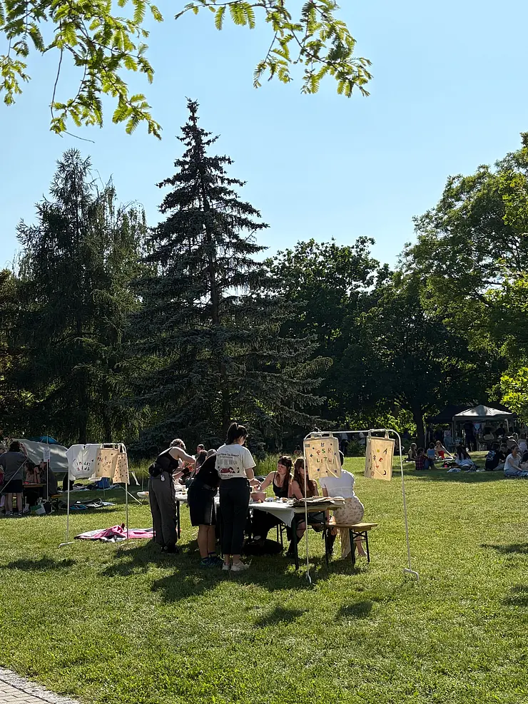 Bild vom Kartoffeldruck auf dem Campusfestival