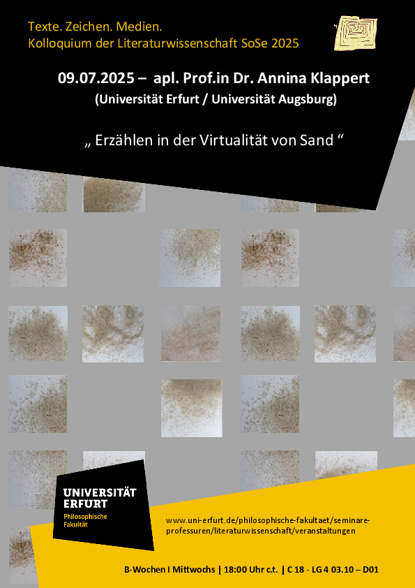 Plakat TZM Klappert SoSe 25