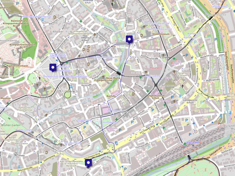 map of Erfurt
