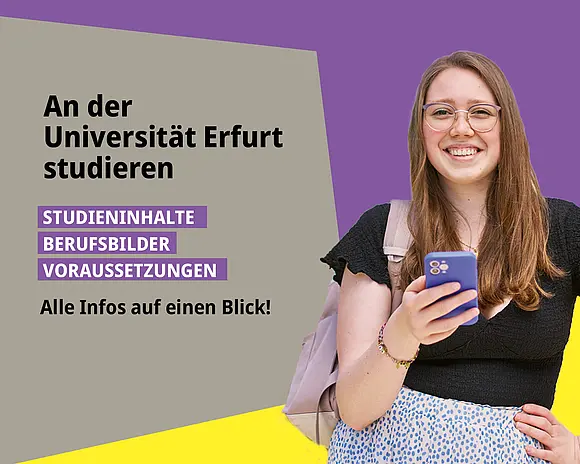 Studieren an der Uni Erfurt Grafik Banner