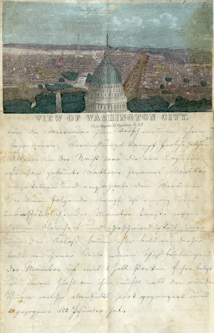 Brief eines Auswanderer nach Amerika von 1862