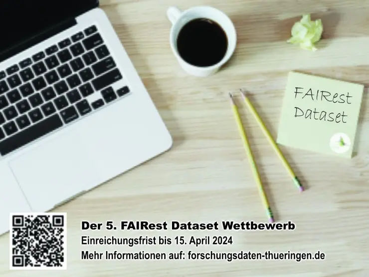 QR code with a link to futher infomation on how to participate in the faires dataset competition