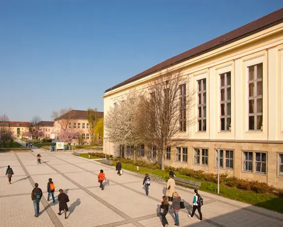 Der Campus der Universität Erfurt von oben