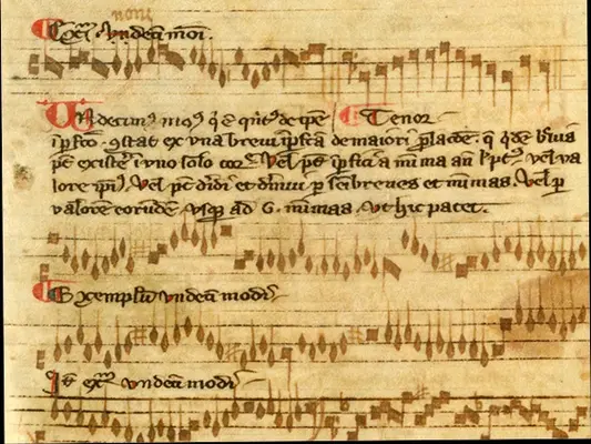 Ausschnitt der Musik-Handschrift UB Erfurt, Dep. Erf. CA. 8° 94