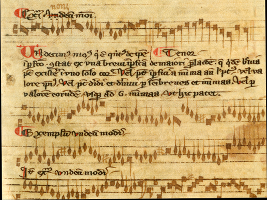 Ausschnitt der Musik-Handschrift UB Erfurt, Dep. Erf. CA. 8° 94