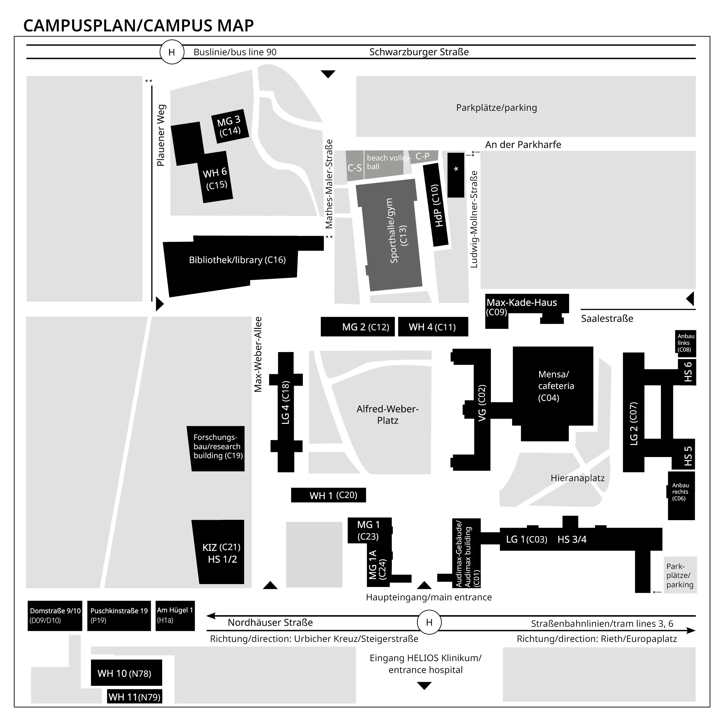 Lageplan Campus