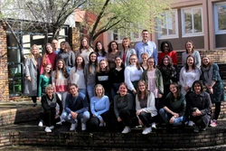 group of the students in Paris