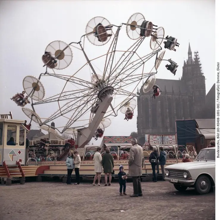 Spring festival on the cathedral square in Erfurt, 1971