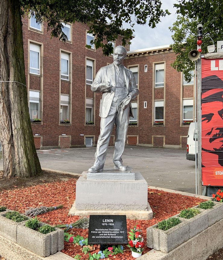 Statue of Comrade Vladimir Lenin erected in June 2020 outside HQ of Marxist-Leninist Party of Germany, Gelsenkirchen
