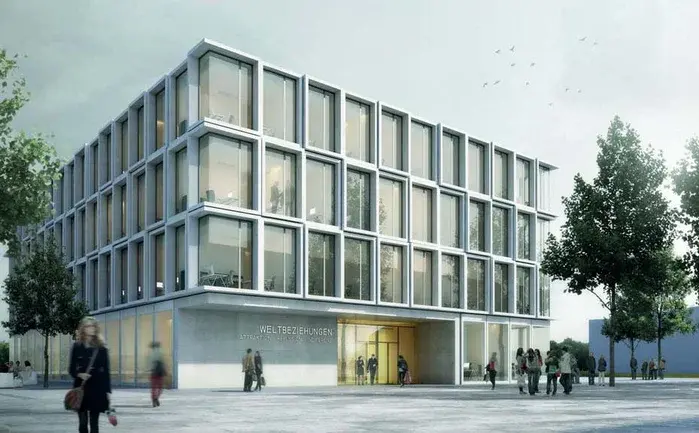 visualisation of the planned new building on the campus
