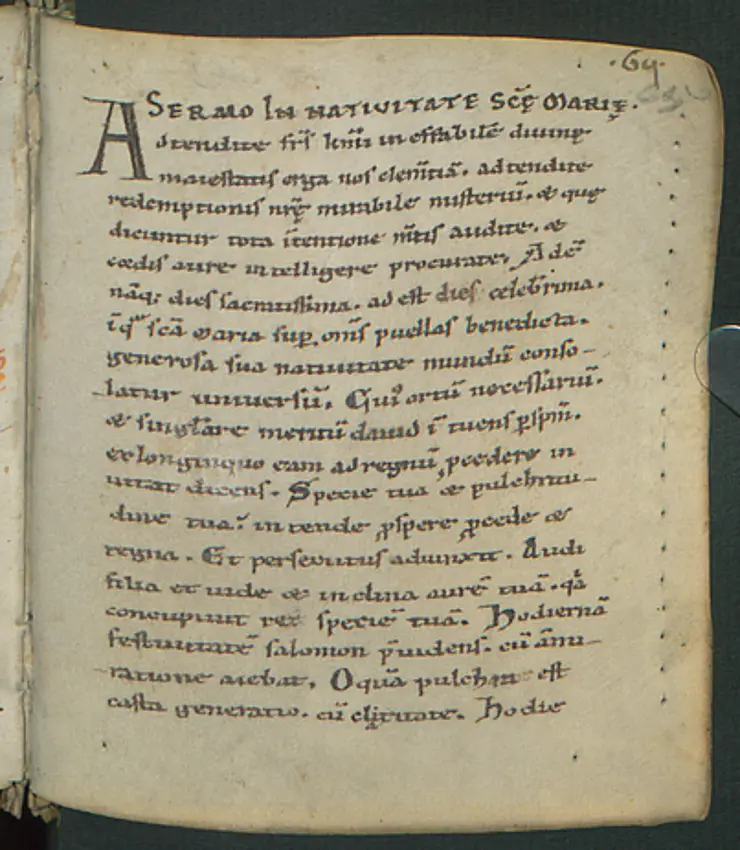 Mittelalterliche Handschrift F. 65r