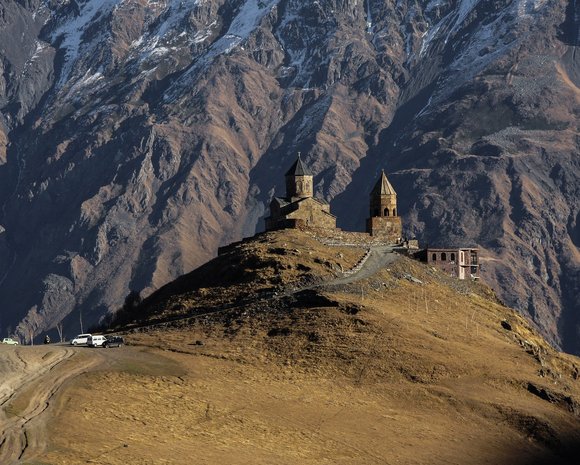 Monastry in mountains