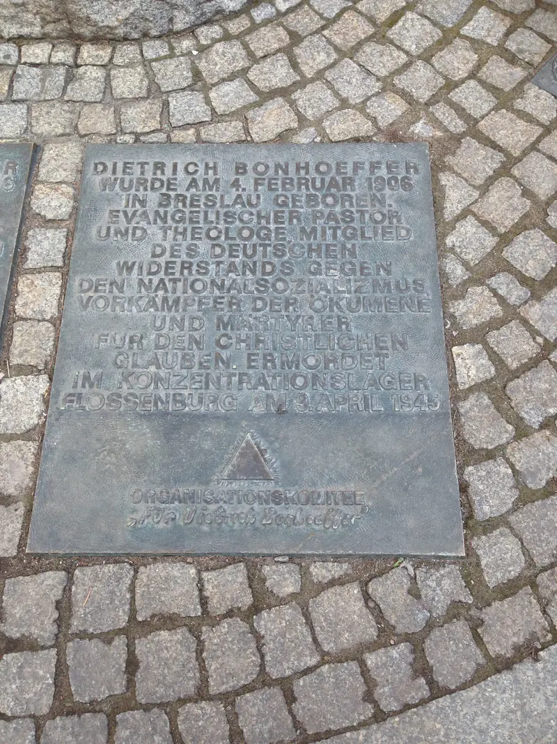 Gedenktafel Dietrich Bonhoeffer in Breslau