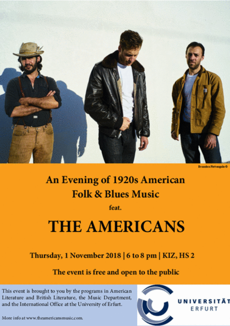 Plakat musikalische Vorlesung "The Americans"