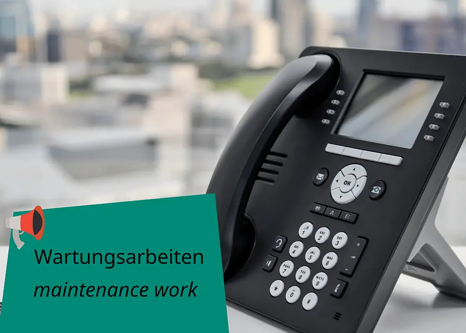 Telefon auf einem Schreibtisch