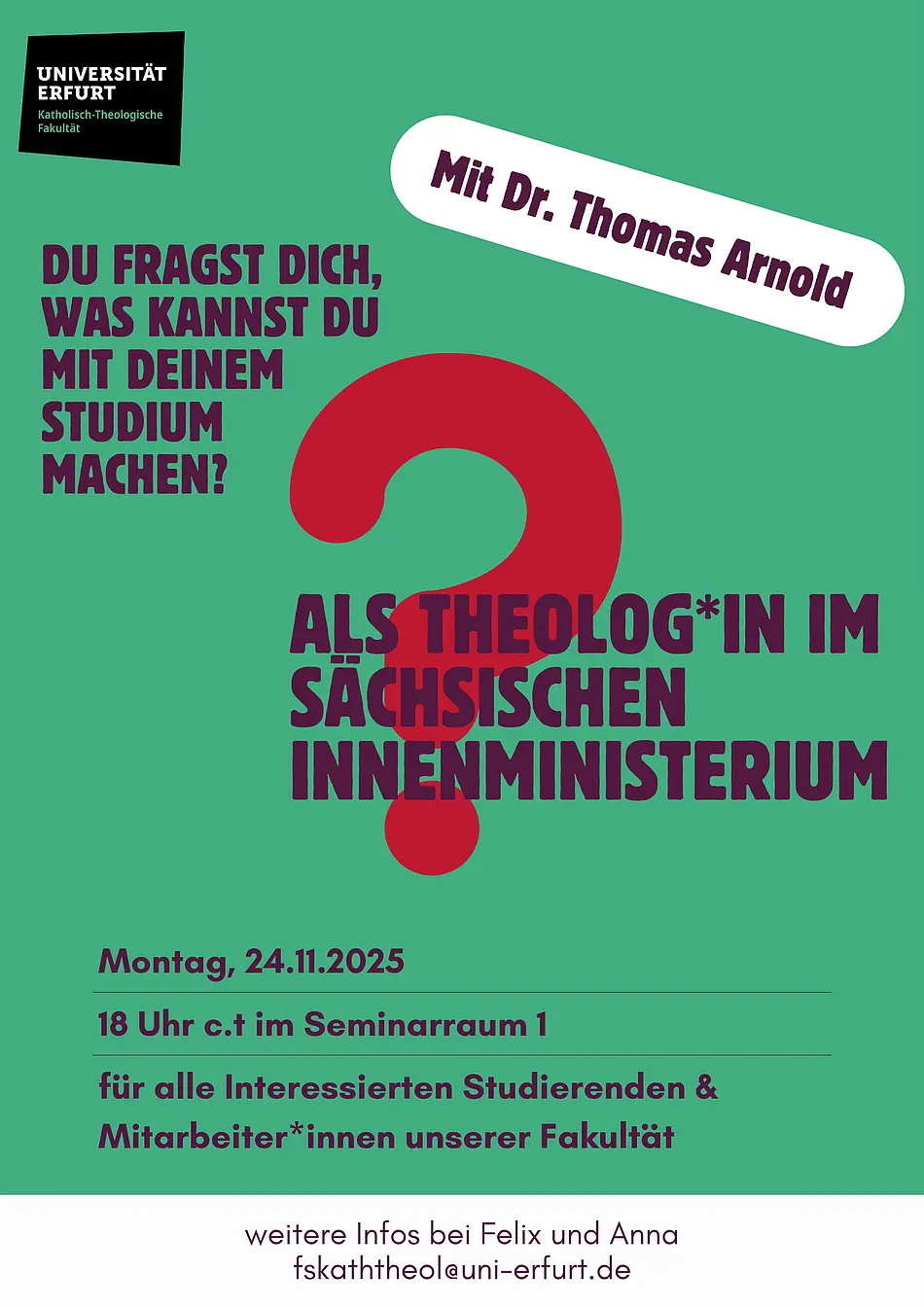 Plakat zur Veranstaltung