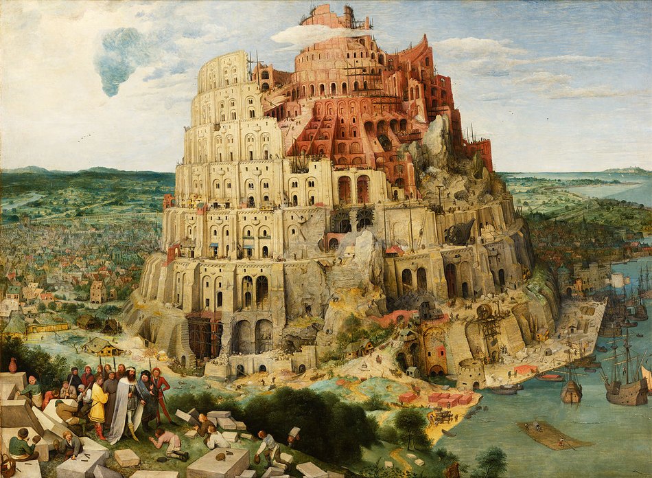 Abbildung: Turm zu Babel von Pieter Brueghel d.Ä., Public domain, via Wikimedia Commons