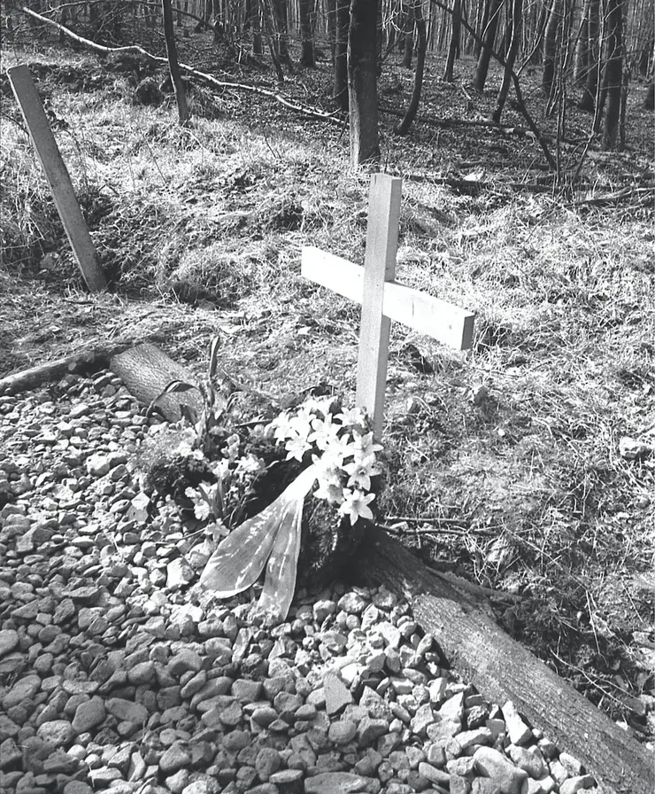 Holzkreuz in Buchenwald