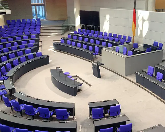 Der Plenarsaal des Deutschen Bundestags