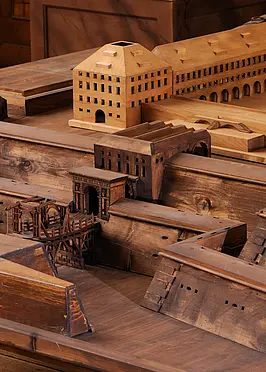 Construction model of Friedenstein Castle in Gotha, Caspar Vogel, c. 1642, Friedenstein Castle Gotha Foundation, Inv. No. Mo1