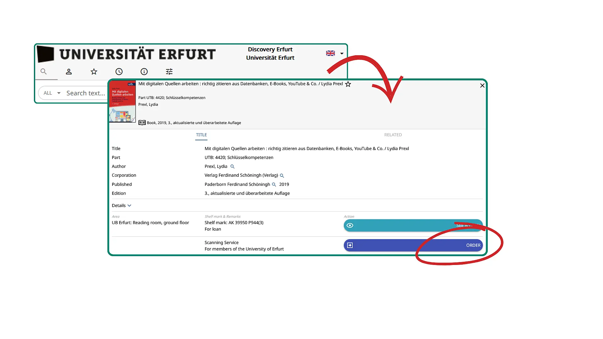 Scanning Service, Ordering