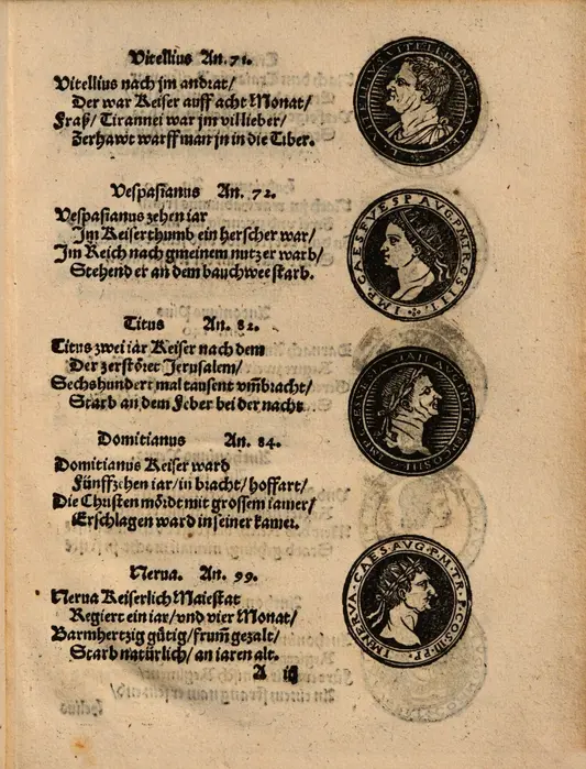 recto page with coin images on the right