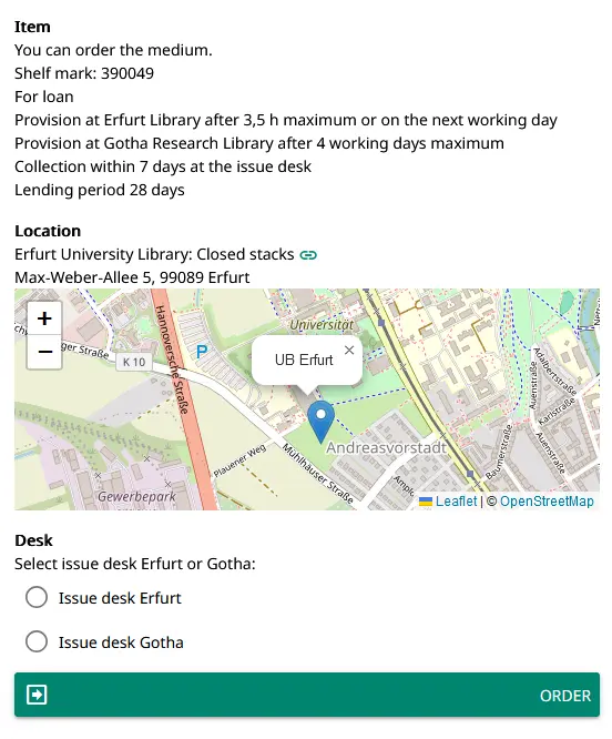 Ordering from the closed stacks