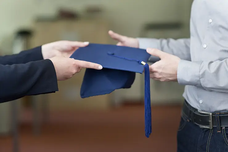 This image shows a degree award.