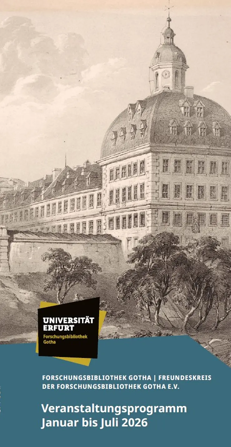 Cover des Veranstaltungsflyers der Forschungsbibliothek Gotha