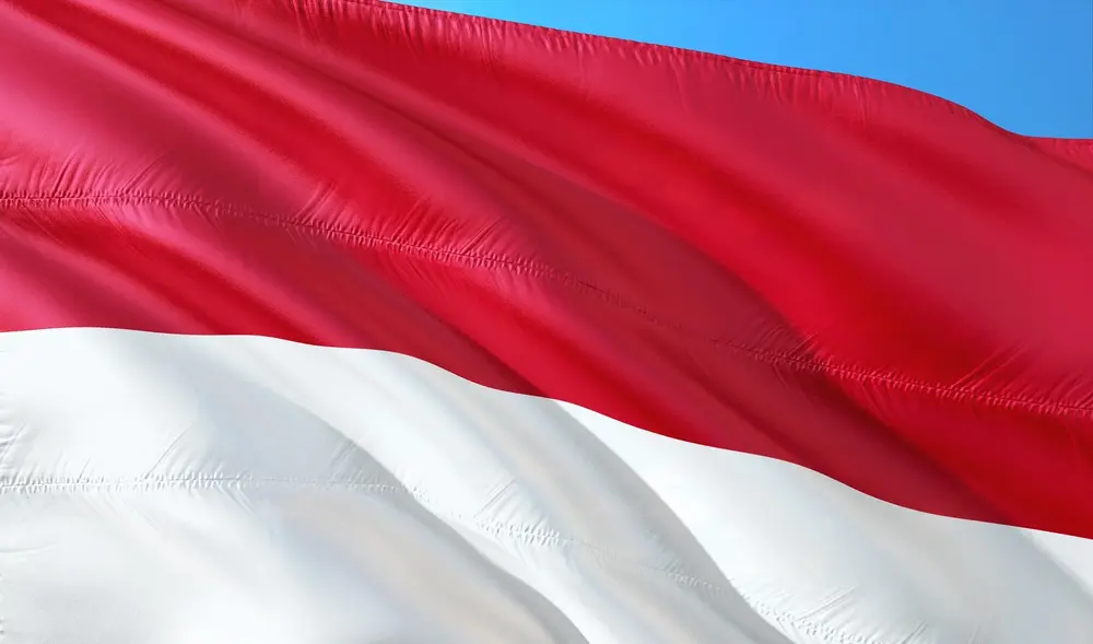 rot weiße Flagge Indonesiens