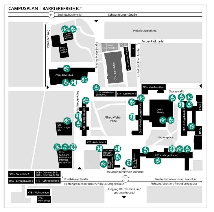 Campusplan Barrierefreiheit