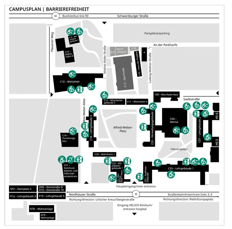 Campusplan Barrierefrei