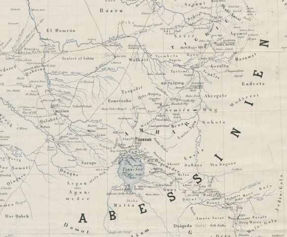 Heuglin Karte von Äthiopien (1866)
