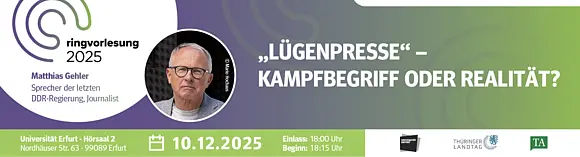 banner for the lecture series with Mathhias Gehler