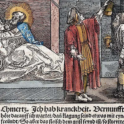Grafik: Ausstellung "Eine göttliche Kunst" in der Forschungsbibliothek Gotha