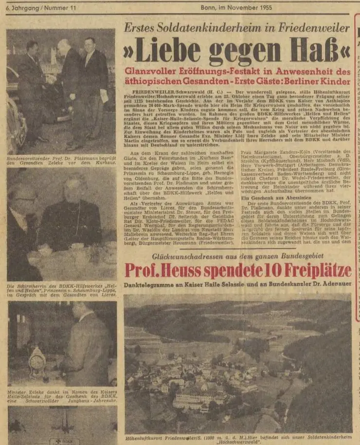 Zeitungsartikel zu Haile Selassie in der BRD