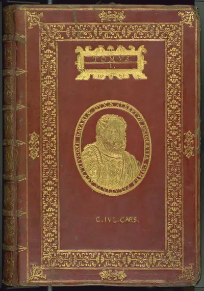 Book cover with portrait of duke Albert V