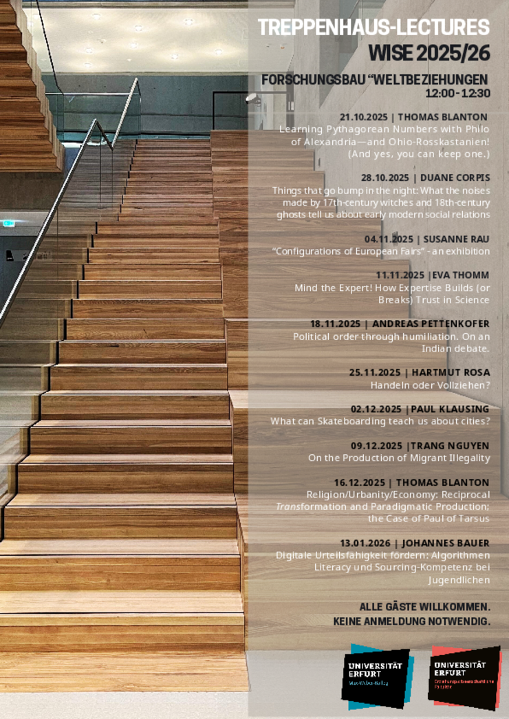 Übersicht Treppenhaus Lectures WiSe25/26