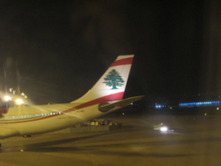 Das Heck eines libanesischen Flugzeugs