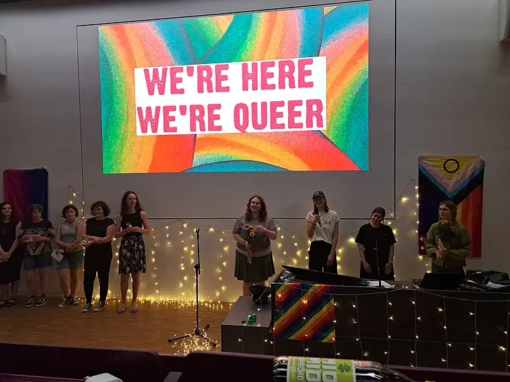 Bild von den Teilnehmer:innen des Slams